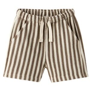Zara Brown and Cream Striped Kids Shorts